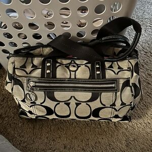Stylish Black and Cream Women's Bag